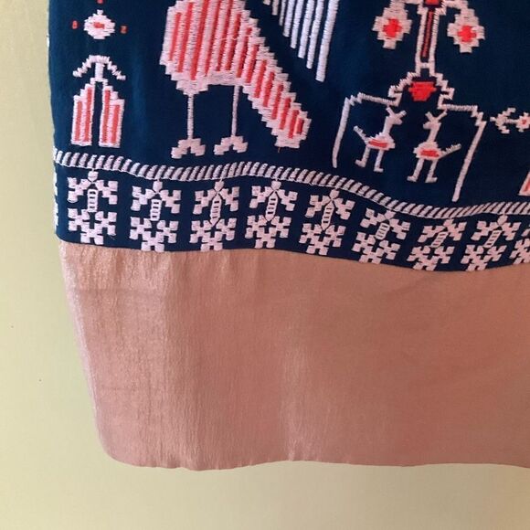 Anthropologie Floreat Dress, 0. Navy and Gold. Lovely - Picture 6 of 13